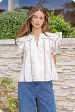 Nicki Lace Trim Blouse