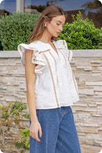 Nicki Lace Trim Blouse