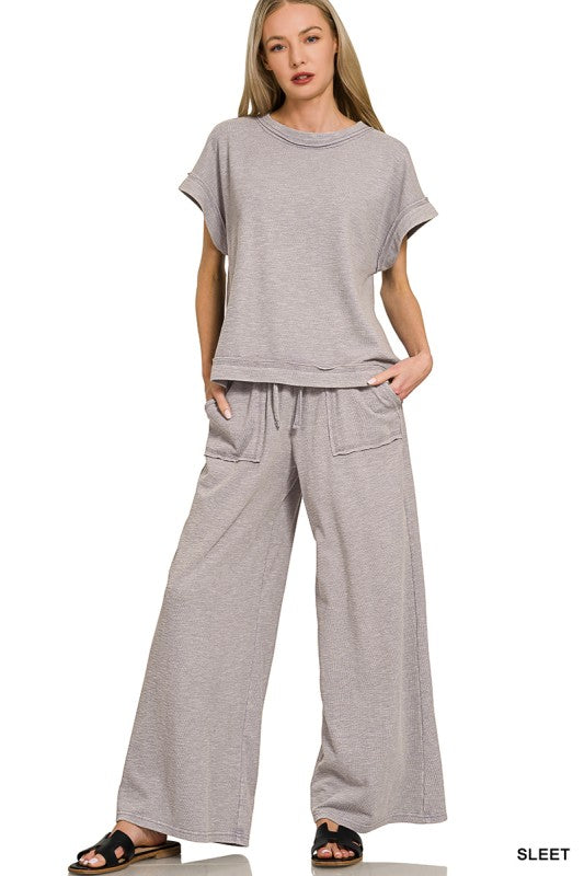Slub Short Sleeve Set (More Colors)