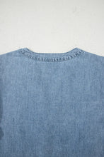 Pleated Blue Top
