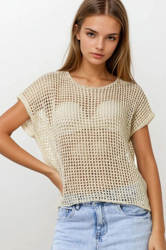 Sun Washed Open-Weave Top
