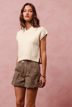 Leopard Twill Shorts