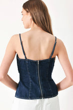 Twisted Denim Top