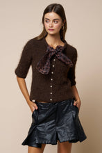 Leopard Bow Cardigan