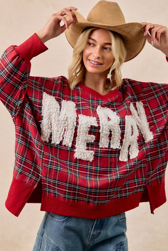 Patched Merry Sweatshirt (More Colors)