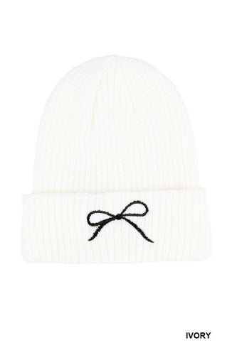 Bow Knit Beanie
