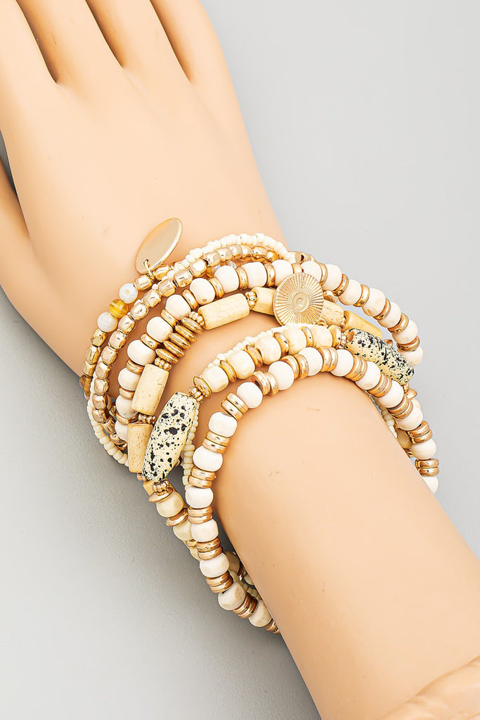 Wooden Assorted Beaded Bracelets Shopjujubs