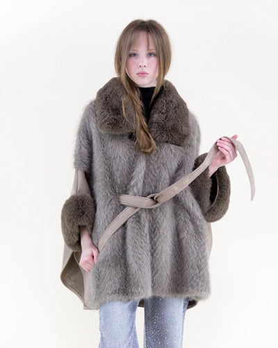 OG Luxe Fur Collar Cape
