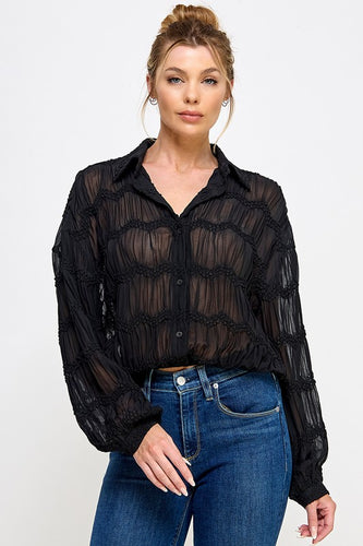 Midnight Sheer Blouse