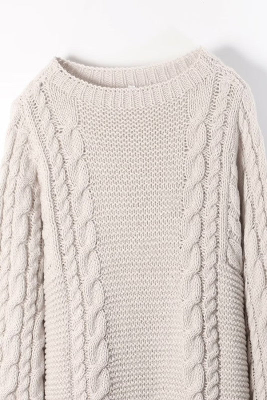Coastal Cable Knit Sweater