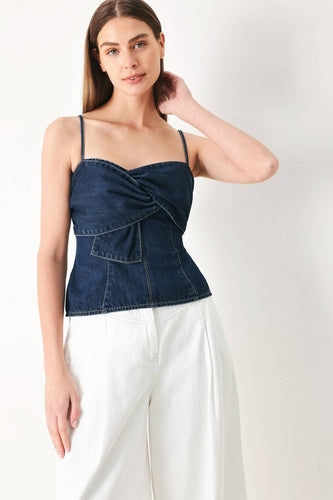 Twisted Denim Top