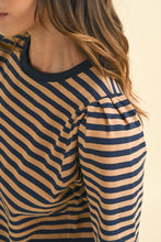 Striped Puff Sleeve Top