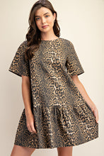 Animal Print Ruffle Dress