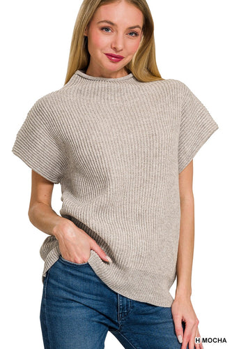 Heather Ribbed Sweater