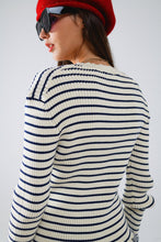 Ruffled Stripe Cardigan