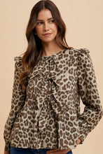 All Leopard Bow Blouse