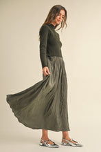 Sweater Combo Maxi Dress