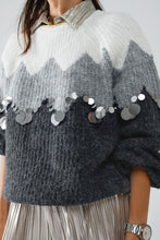 Herringbone Sequin Sweater