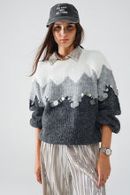 Herringbone Sequin Sweater