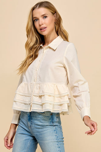 Ruffled Peplum Top