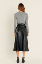 Vegan Leather Midi Skirt