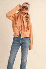 Tie Neck Cardigan Sweater