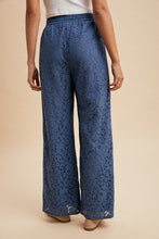 Indigo Lace Stripe Pants