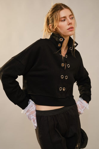 Noir Grommet Sweatshirt