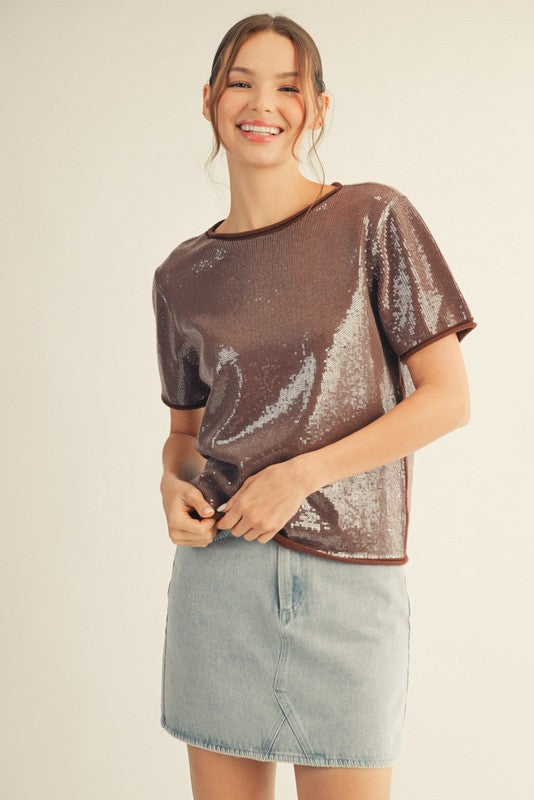 Party Glow Sequin Tee (More Colors)