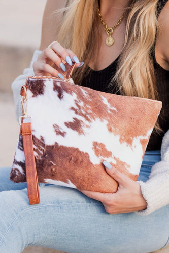 Rustic Range Cowhide Clutch