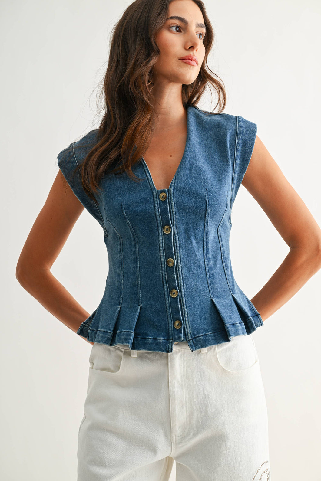 Sleeveless Peplum Top