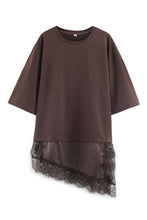 Chocolate Lace Hem Tee
