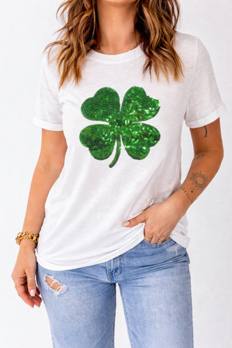 Lucky Charm Sequin Tee (Final Sale)