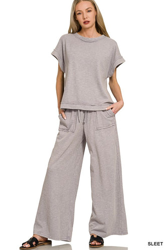 Slub Short Sleeve Set (More Colors)