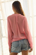 Hot Pink Striped Blouse