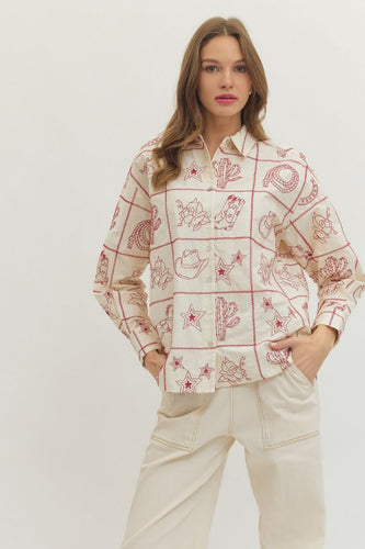 Rodeo Patchwork Button-Up