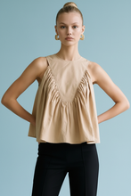 Sleeveless Ruffle Detail Top