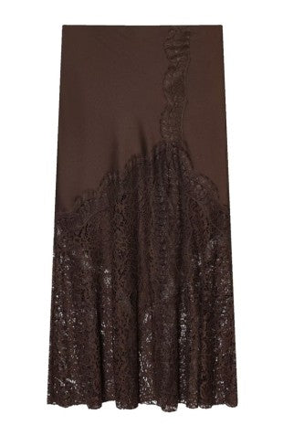 Chocolate Lace Cascade Skirt