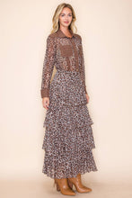 Mesh Tiered Maxi Skirt