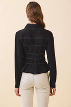 Collared Smocked Blouse