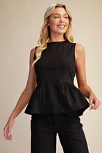 Suede Peplum Top