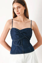 Twisted Denim Top