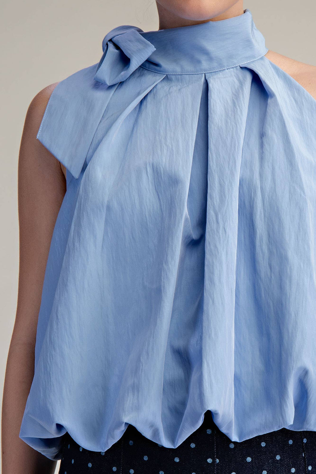 High Neck Tie Top (More Colors)