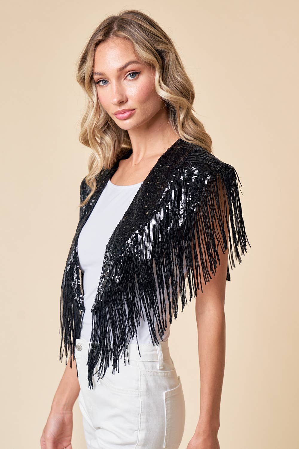 Midnight Rodeo Sequin Shawl