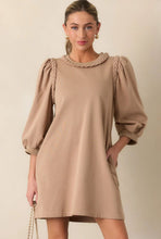 Braided Detail Puff Sleeve Dress