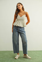 Sweet Line Peplum Top