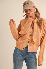 Tie Neck Cardigan Sweater