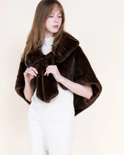 Bow So Chic Faux Fur Cape