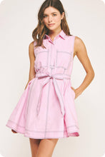 Top Stitch Shirt Dress