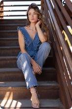Ruffle Denim Top